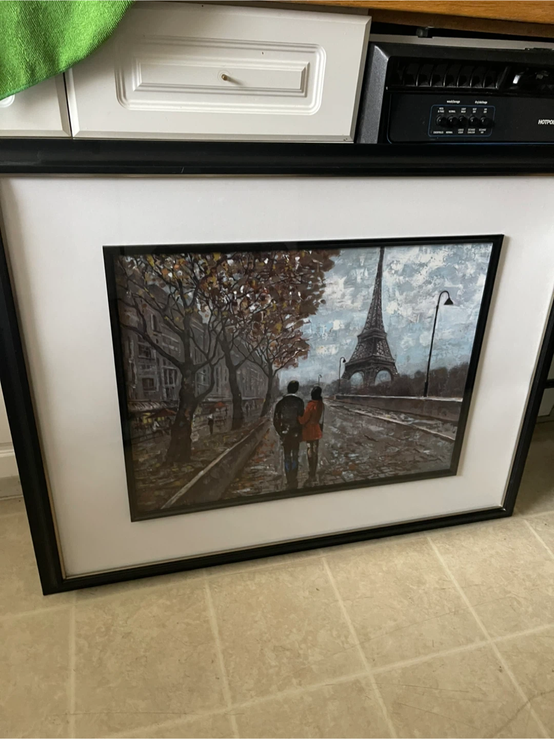 🏆 Framed Painting of Eiffel Tower Scene