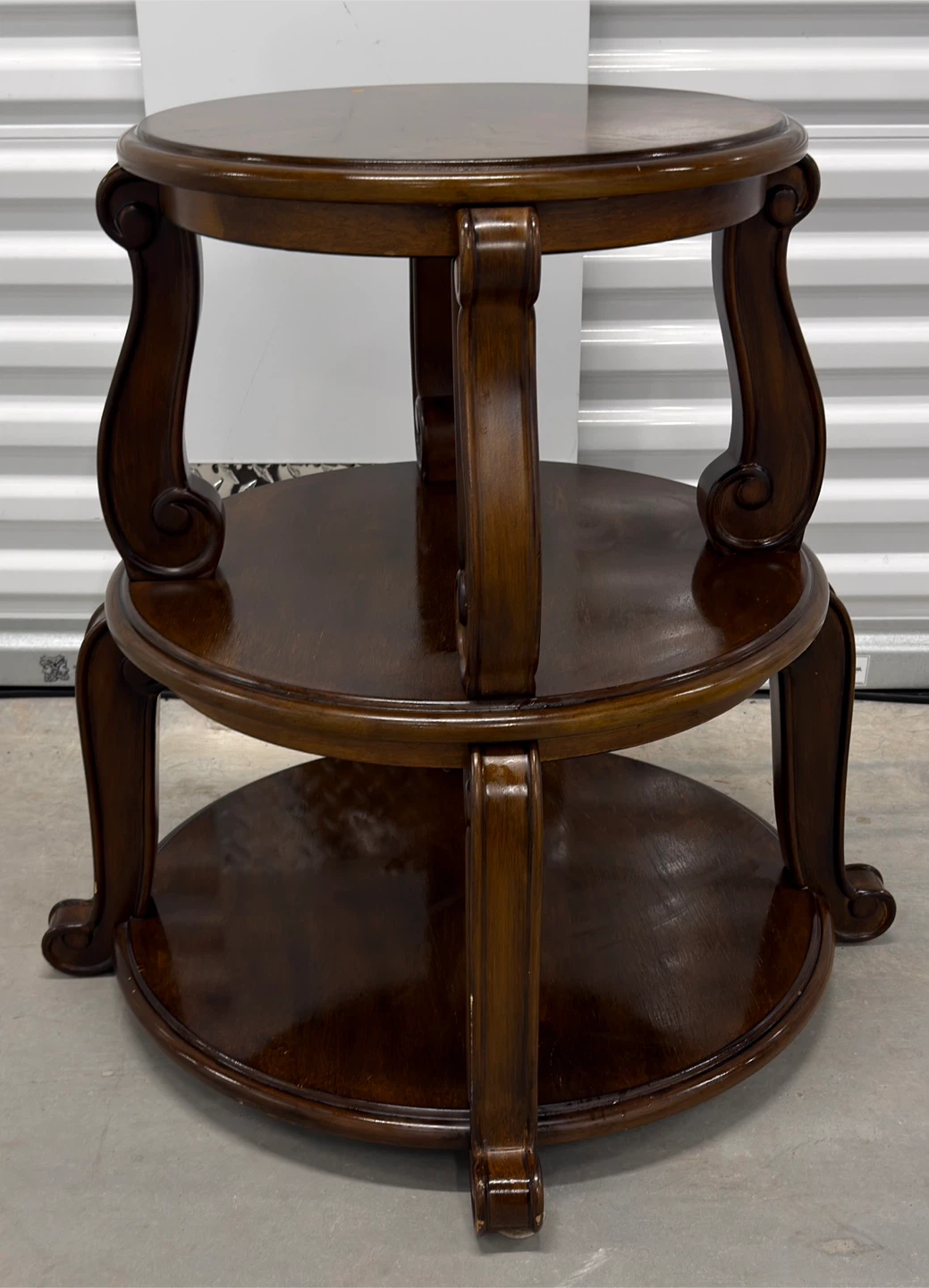 Round 3-Tier Wood Side Table - photo 4