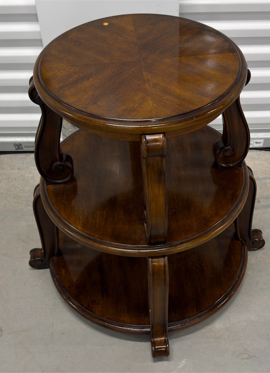 Round 3-Tier Wood Side Table - photo 3