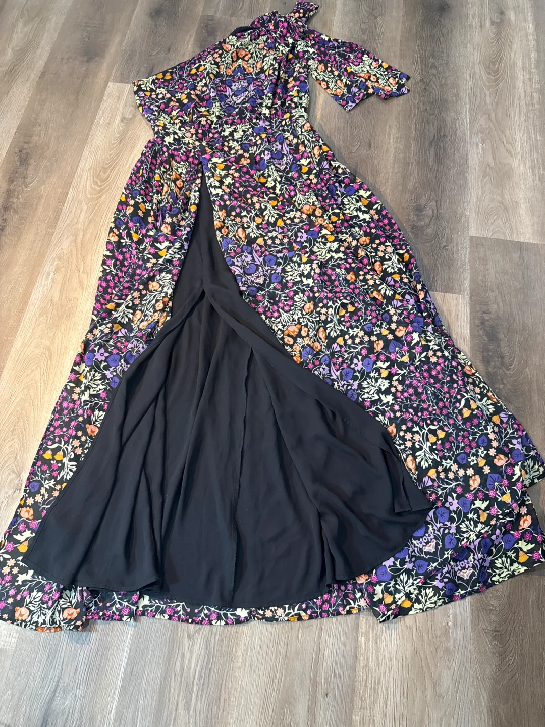 Eva Mendes Floral One Shoulder Maxi Dress Size M - photo 3