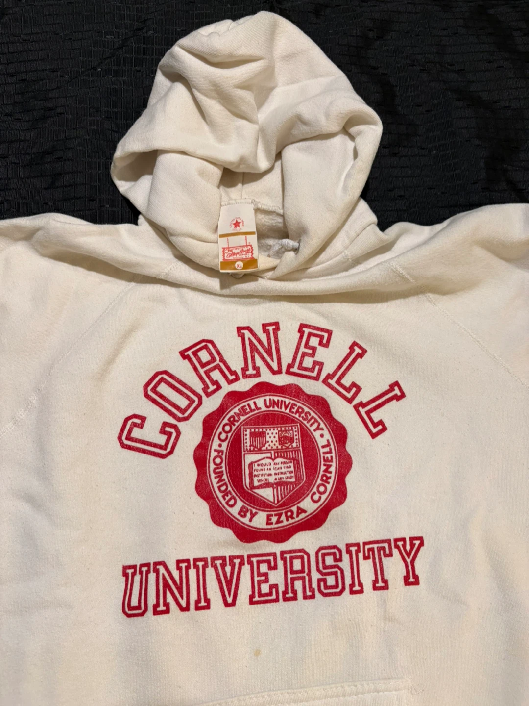 White Cornell University Hoodie.  Size small 🏆 - photo 4