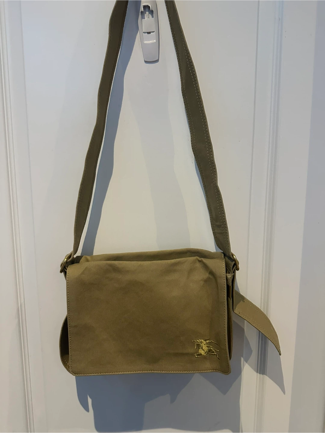 Burberry Messenger Bag - Khaki Canvas