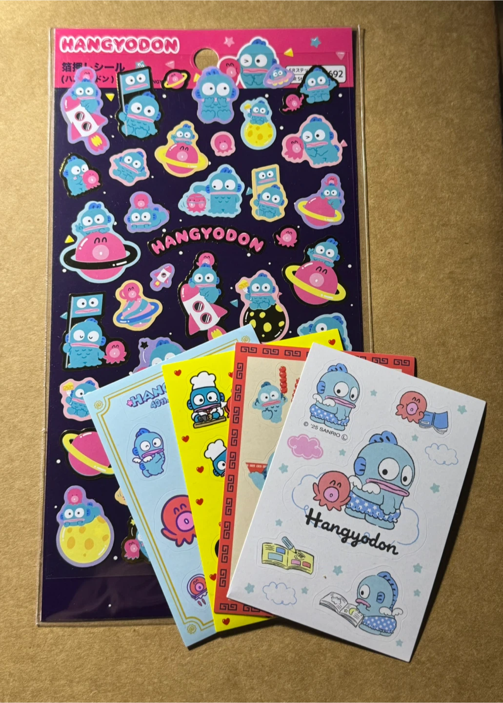 Sanrio Hangyodon Sticker Sheet Bundle