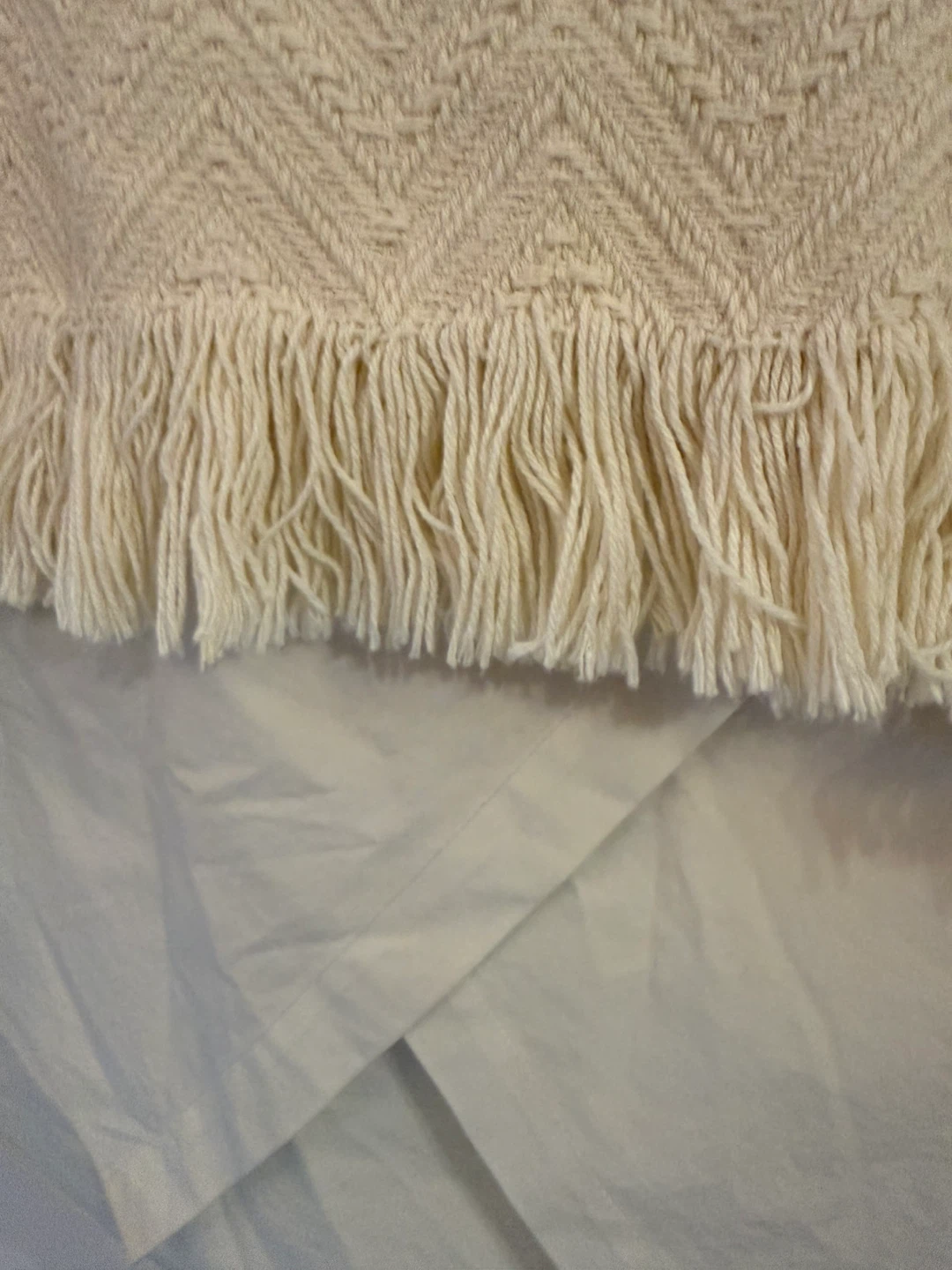 Derek Lam 10 Crosby Cream Textured Fringe Top Size 0