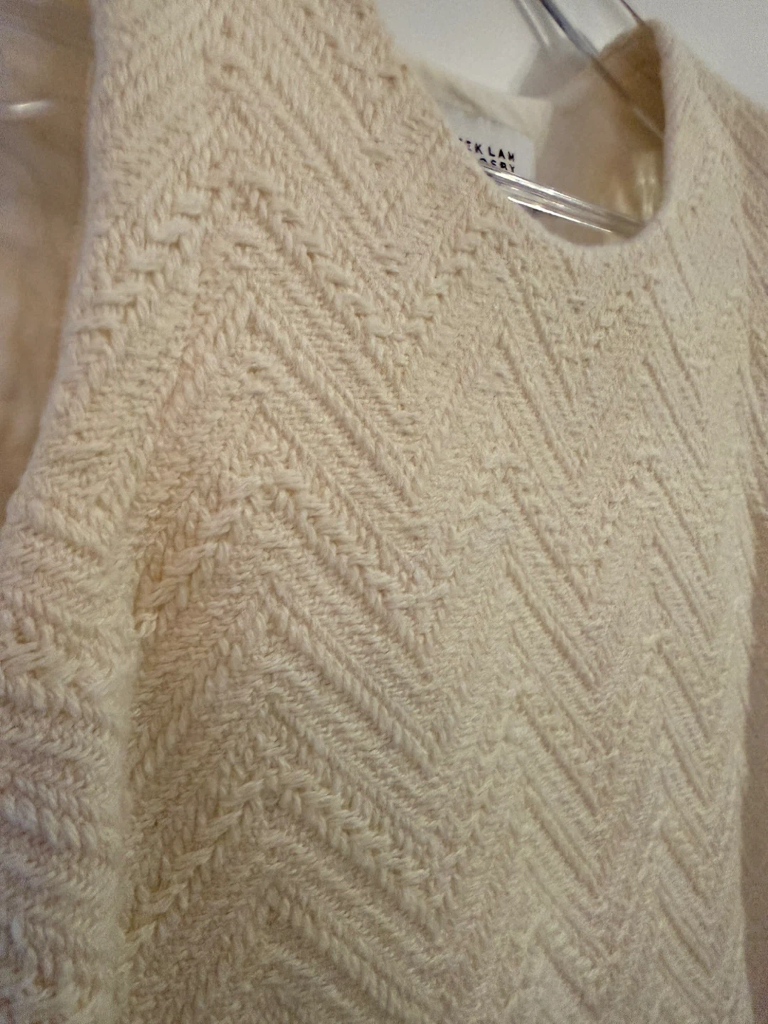 Derek Lam 10 Crosby Cream Textured Fringe Top Size 0 - photo 3