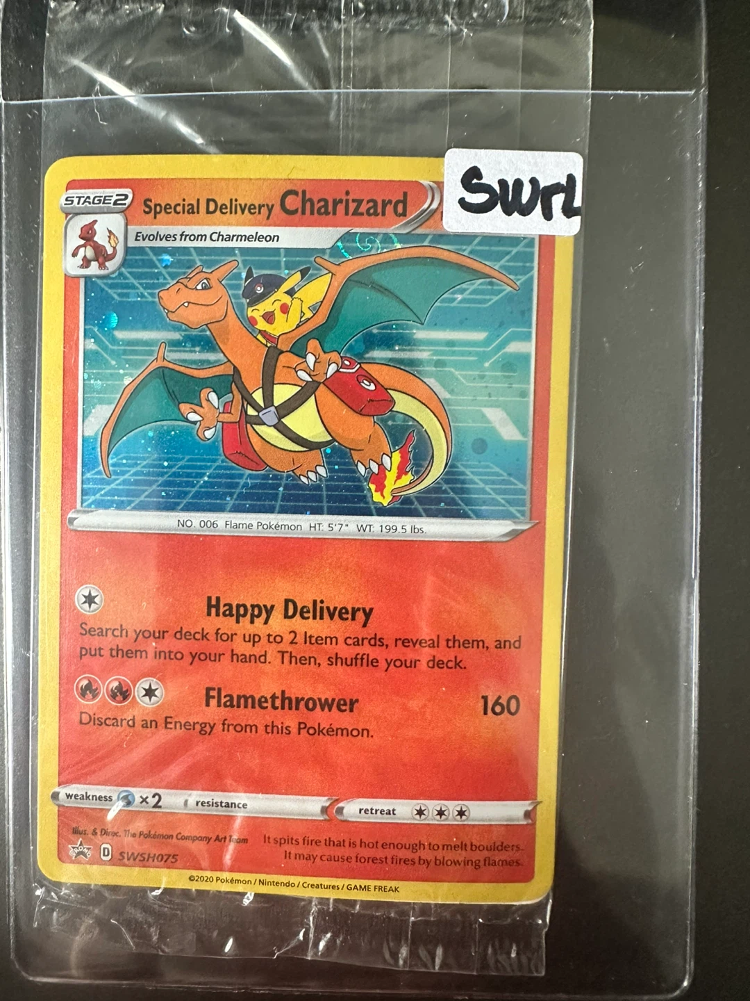 SWIRL Sealed Pokémon Special Delivery Charizard Card