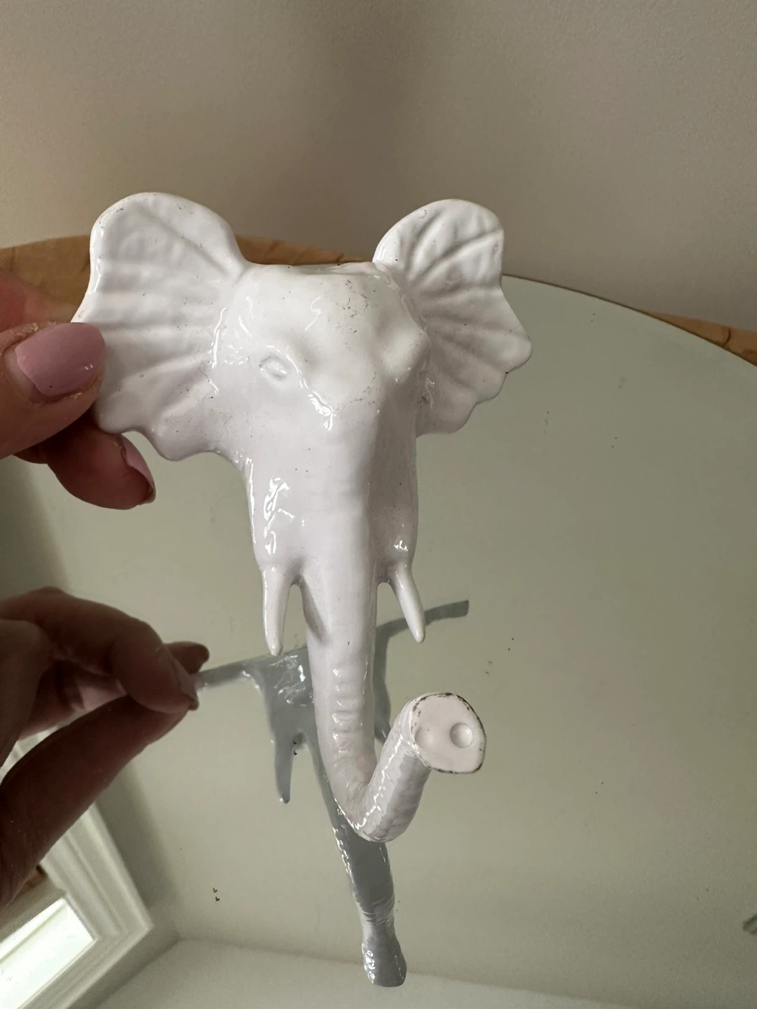 Anthropologie White Elephant Metal Wall Hook - photo 4