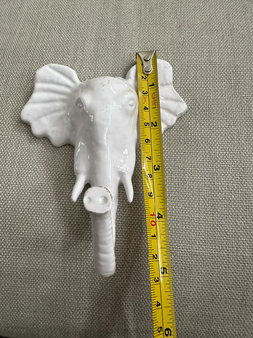 Anthropologie White Elephant Metal Wall Hook - photo 2
