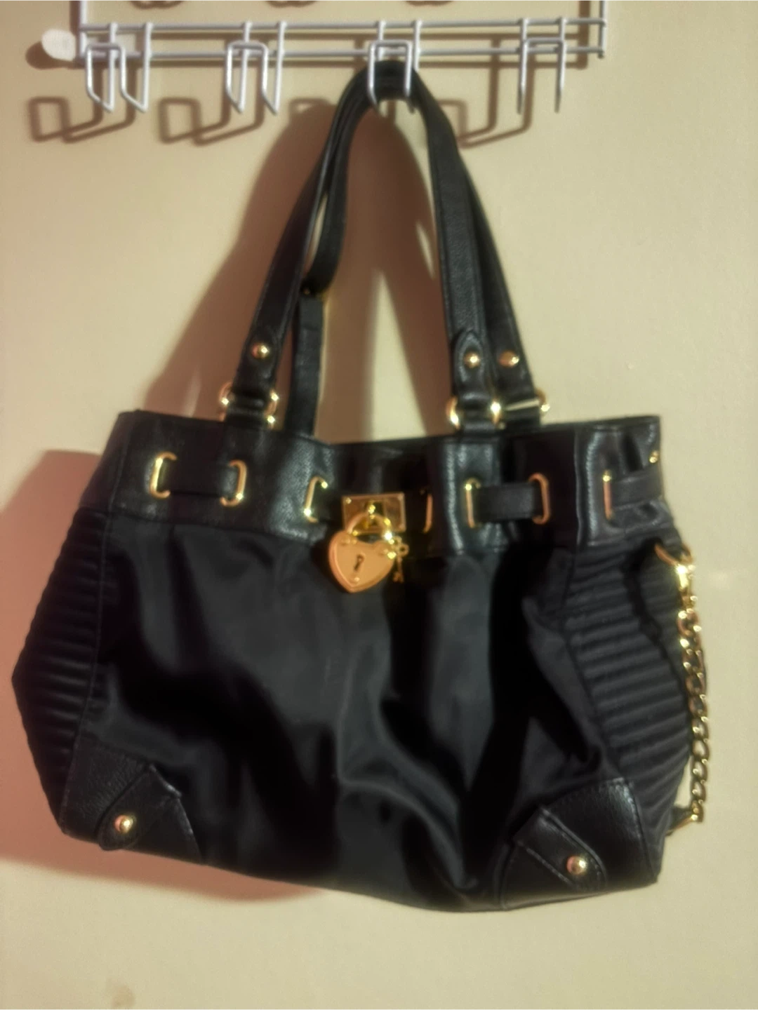 Juicy Couture Black Satchel Bag with Gold Hardware - photo 2