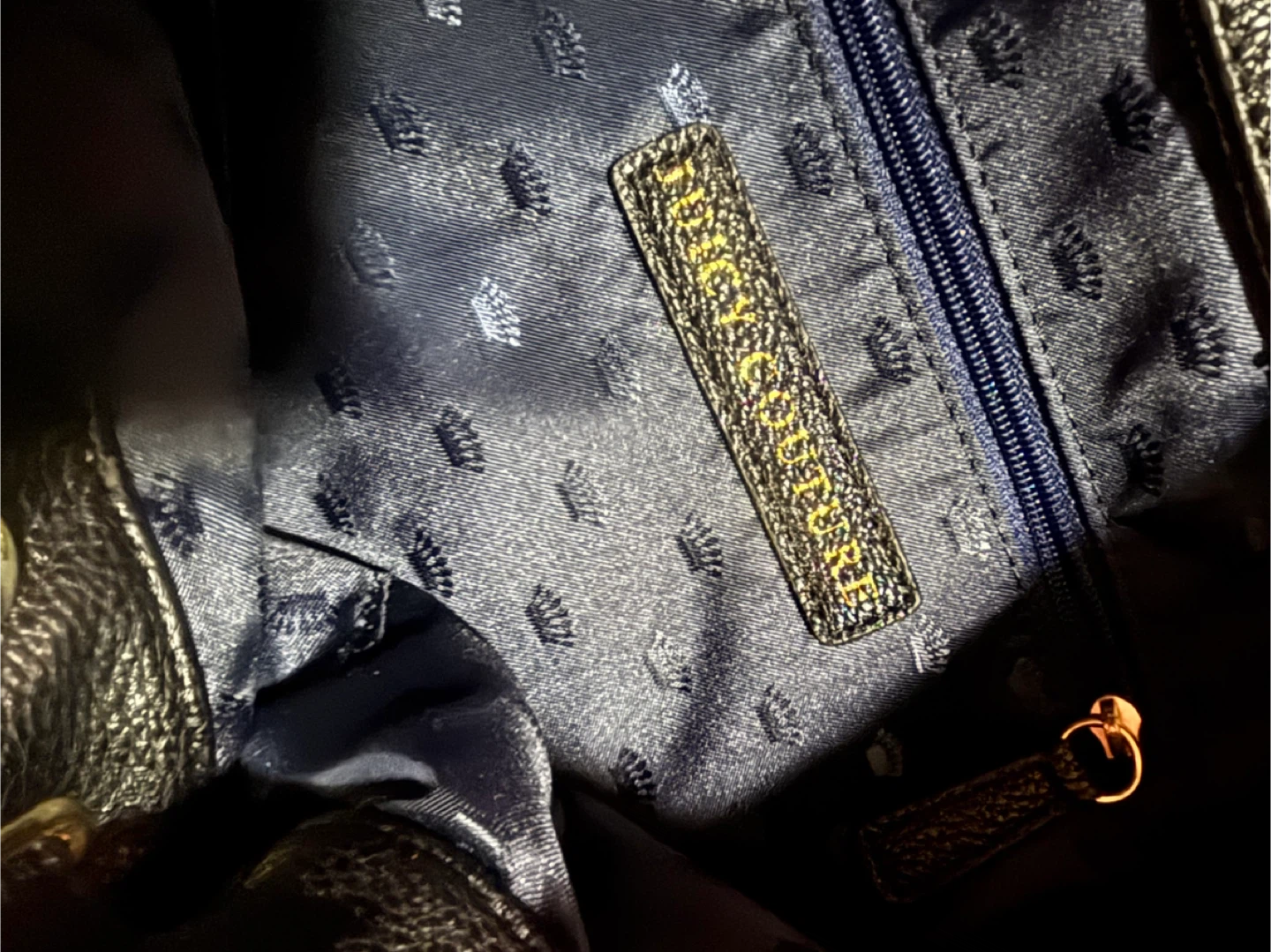 Juicy Couture Black Satchel Bag with Gold Hardware - photo 3