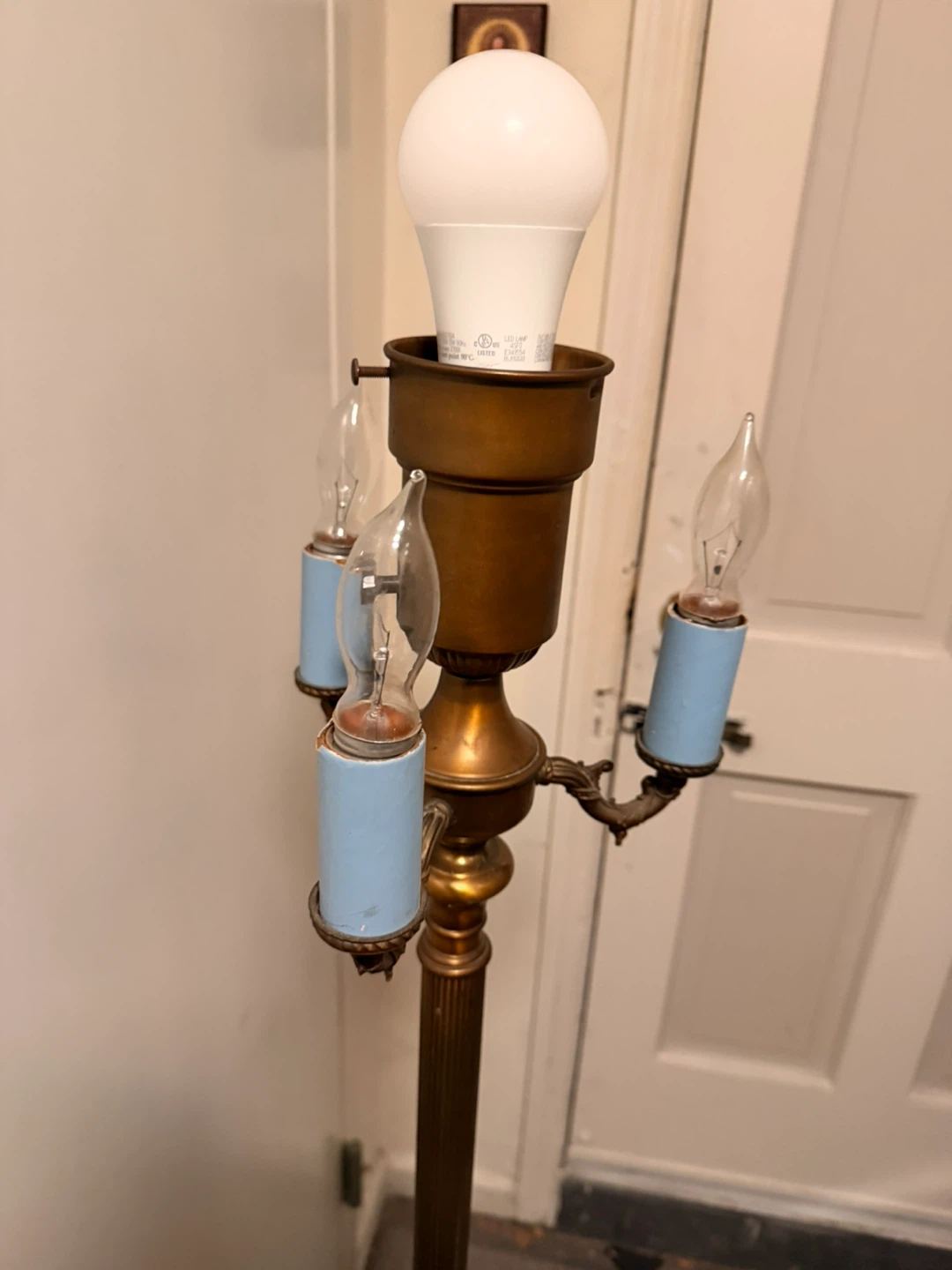 Vintage Brass Floor Lamp - photo 2