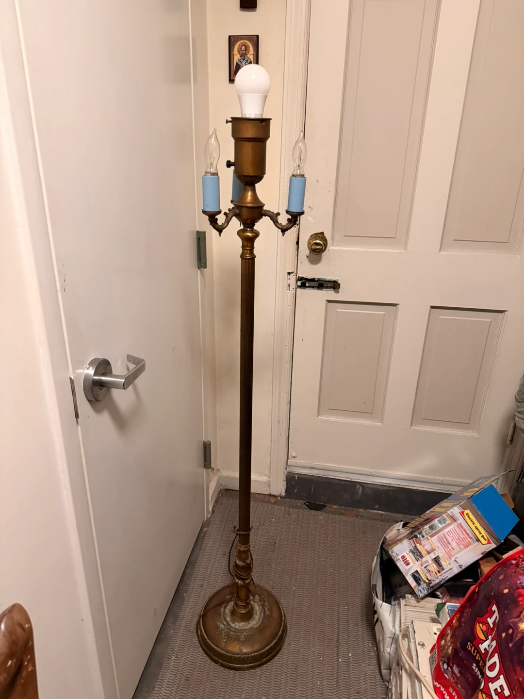 Vintage Brass Floor Lamp