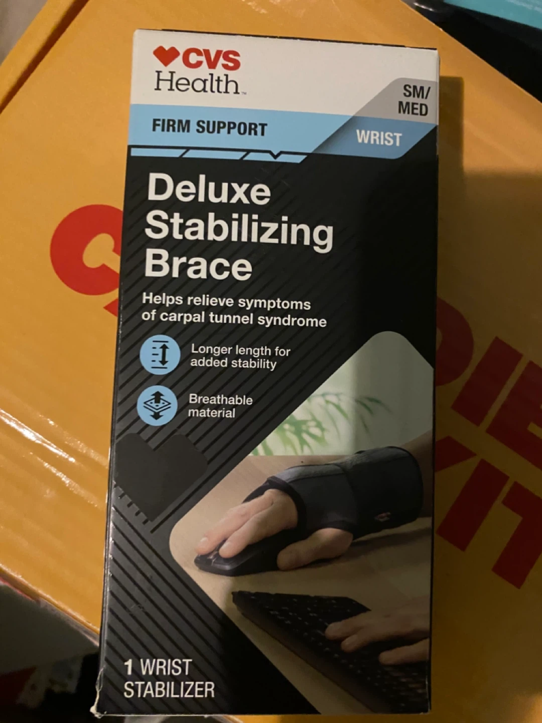 🏆CVS Health Deluxe Stabilizing Wrist Brace SM/MED Firm Support