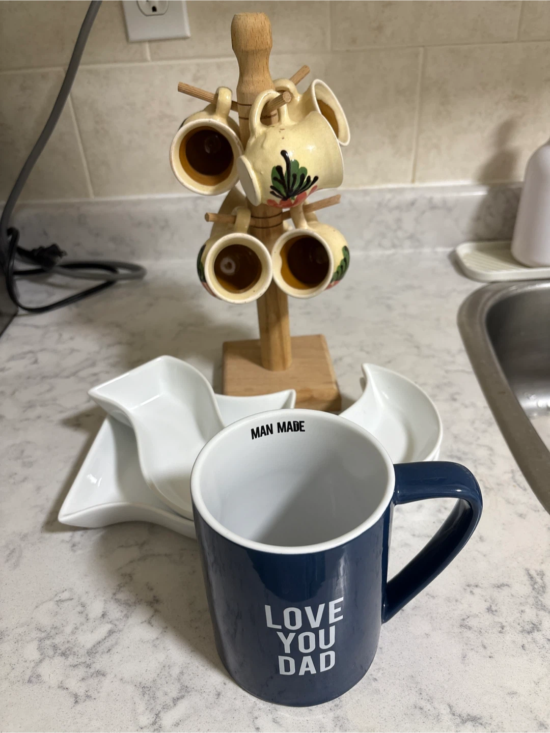 Man Made "Love You Dad" Mug + kitchen dishes