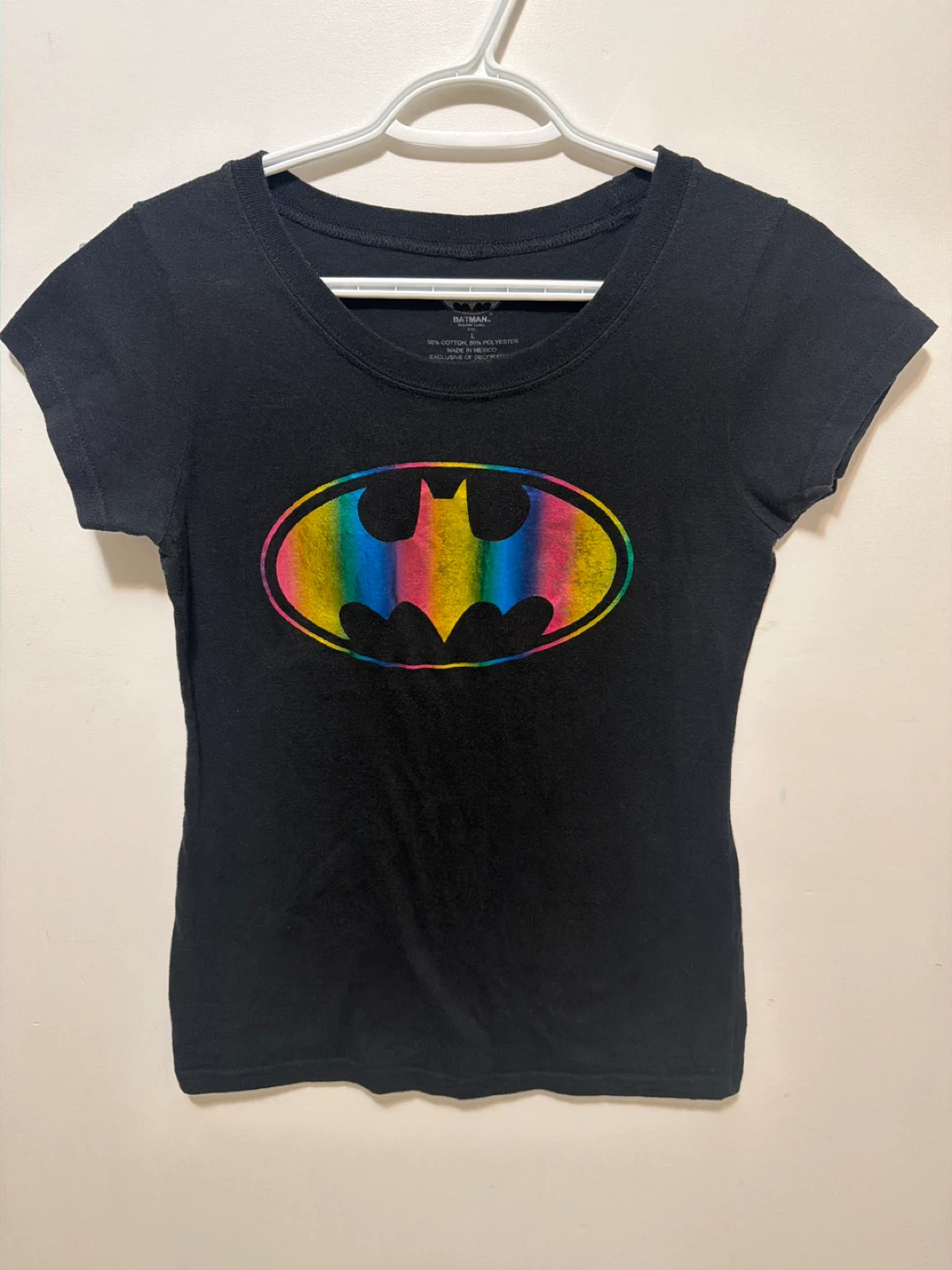 Batman Rainbow Logo T-Shirt Size L
