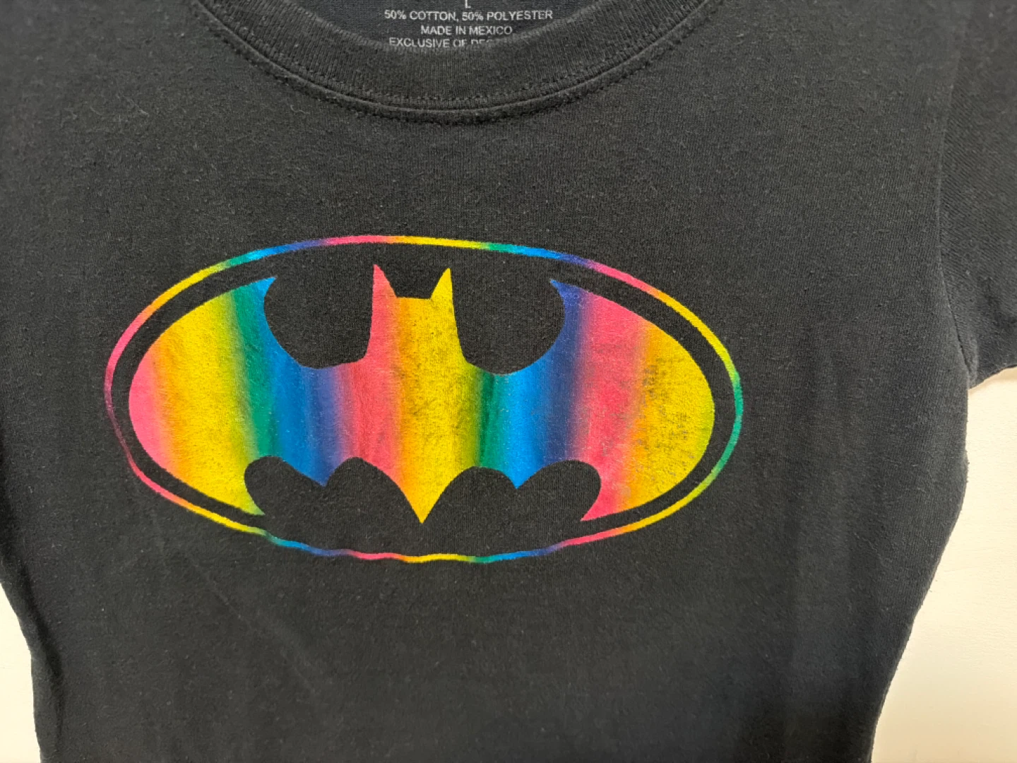 Batman Rainbow Logo T-Shirt Size L - photo 4