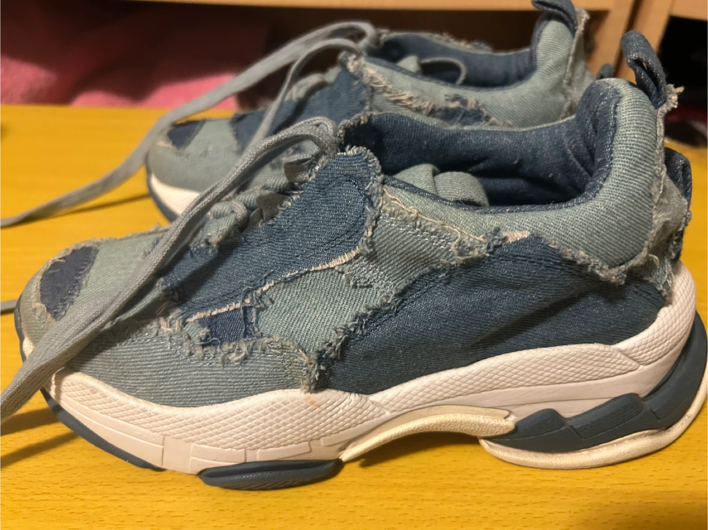 Jeffrey Campbell Denim Patchwork Sneakers Size 6🏆 - photo 2