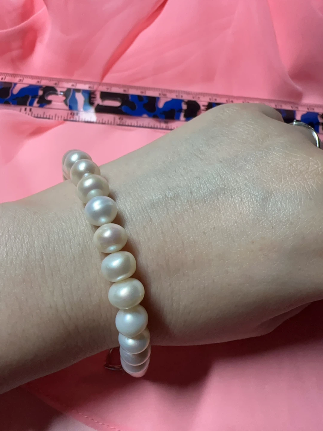 Freshwater Pearl Bracelet with Silver Heart Clasp