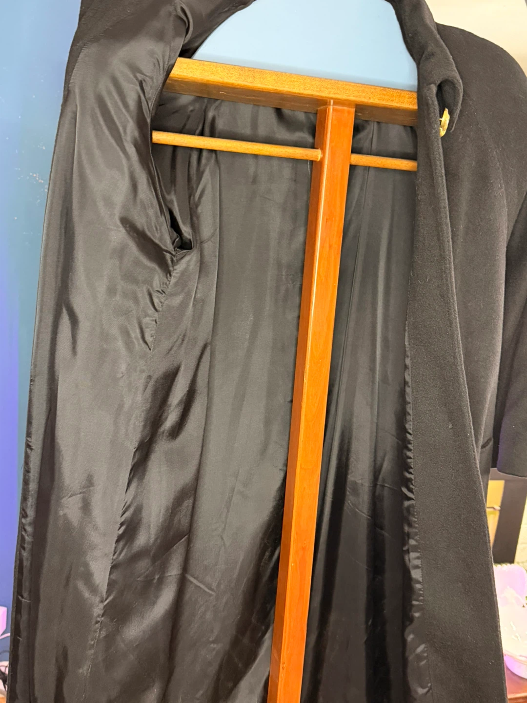 Black Wool Blend Coat - Size 10 - photo 3