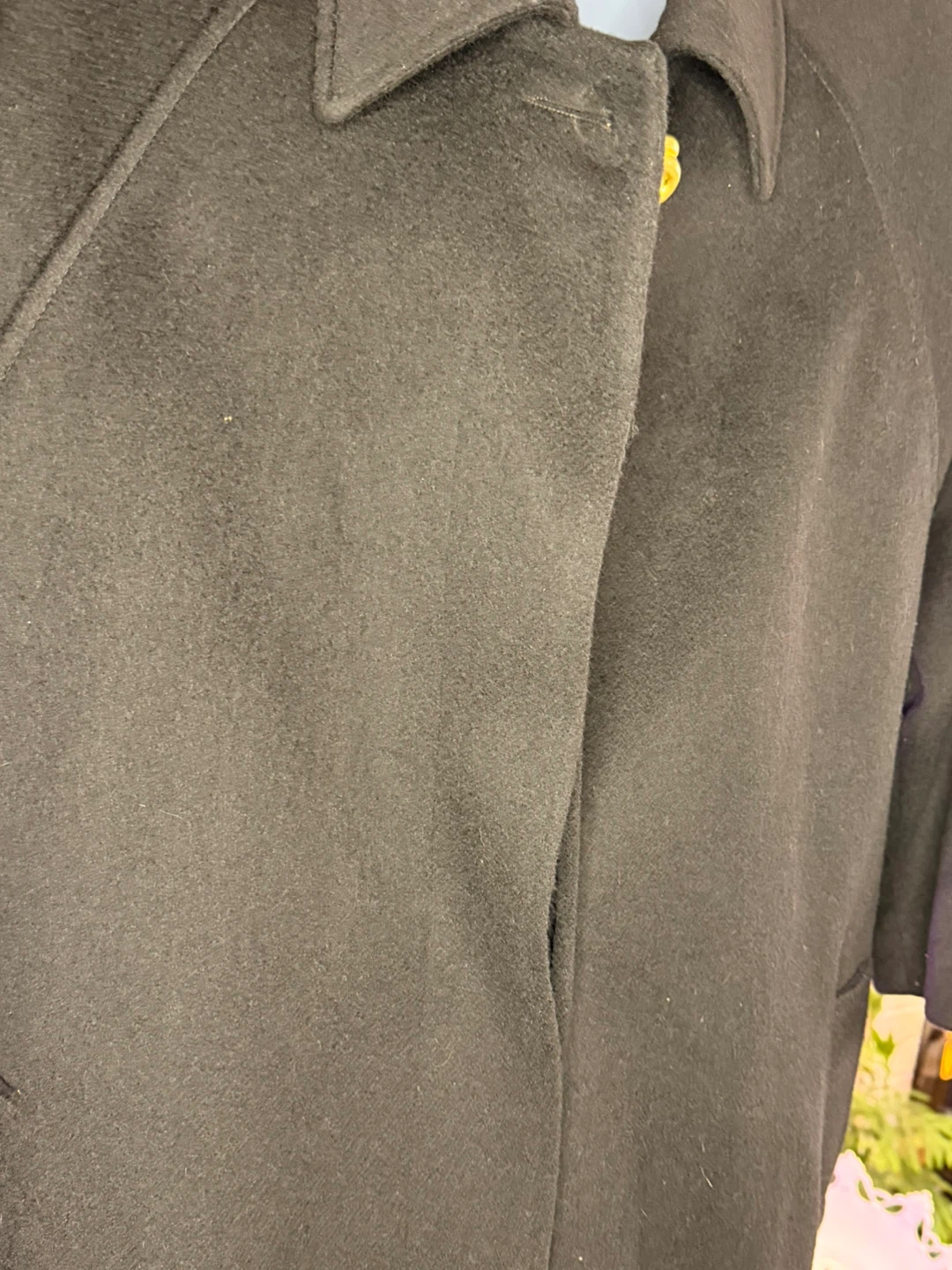 Black Wool Blend Coat - Size 10 - photo 2