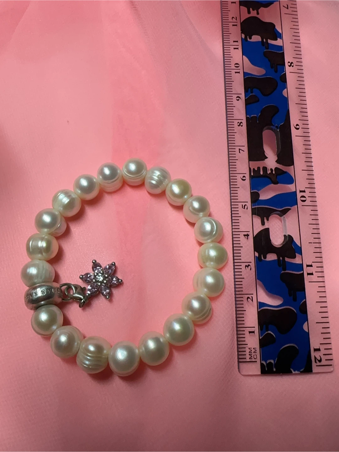 Thomas Sabo Real Pearl Charm Bracelet with Pink Stone Flower - photo 3