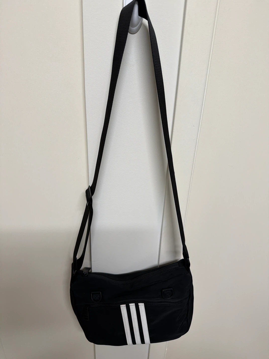 Adidas Crossbody Bag Black White Stripes