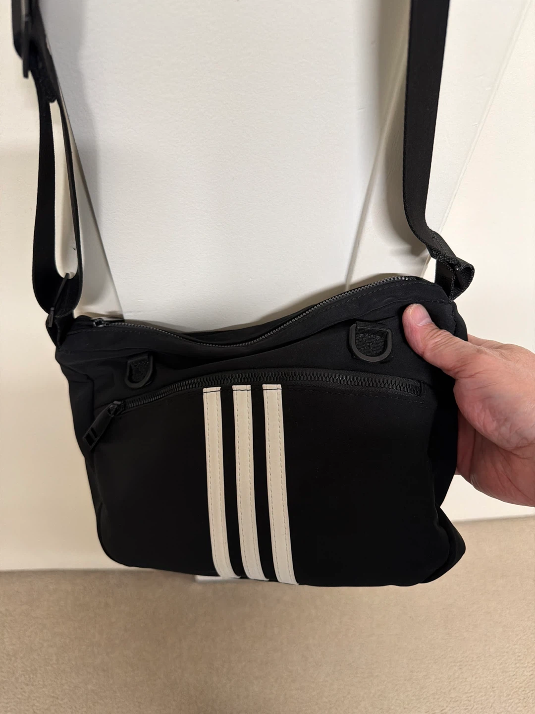 Adidas Crossbody Bag Black White Stripes - photo 3