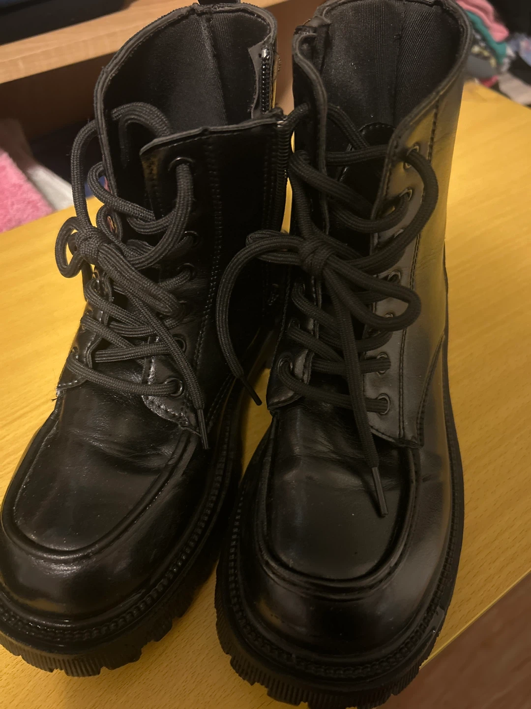 Black Combat Boots Size 38🏆