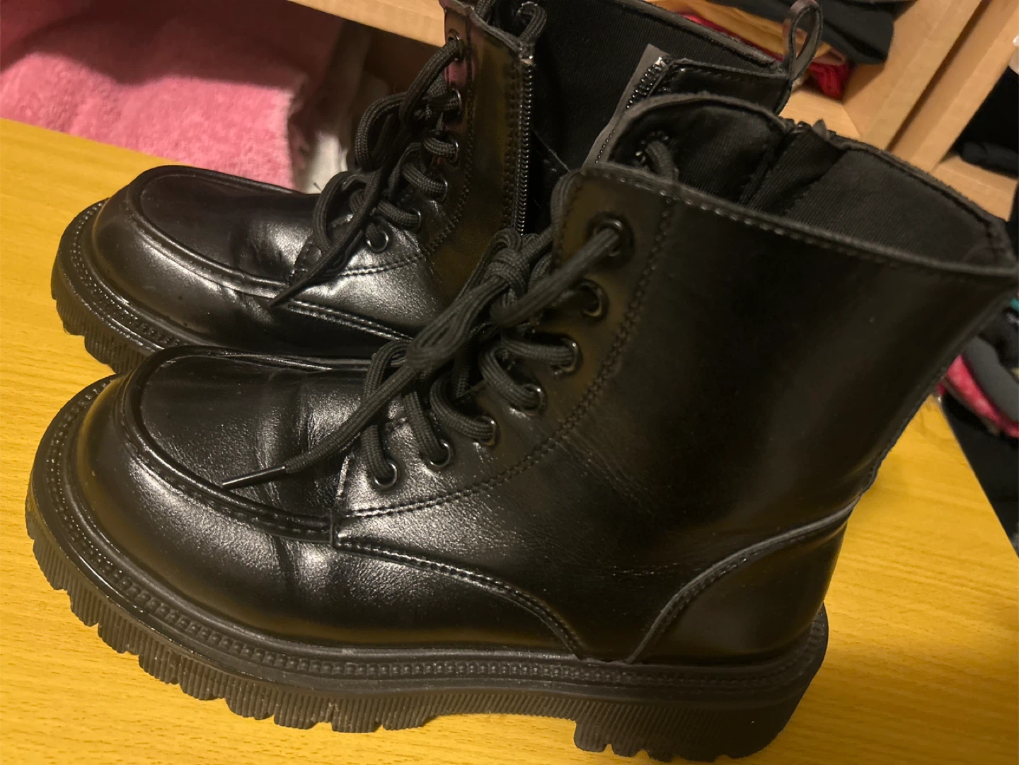 Black Combat Boots Size 38🏆 - photo 2