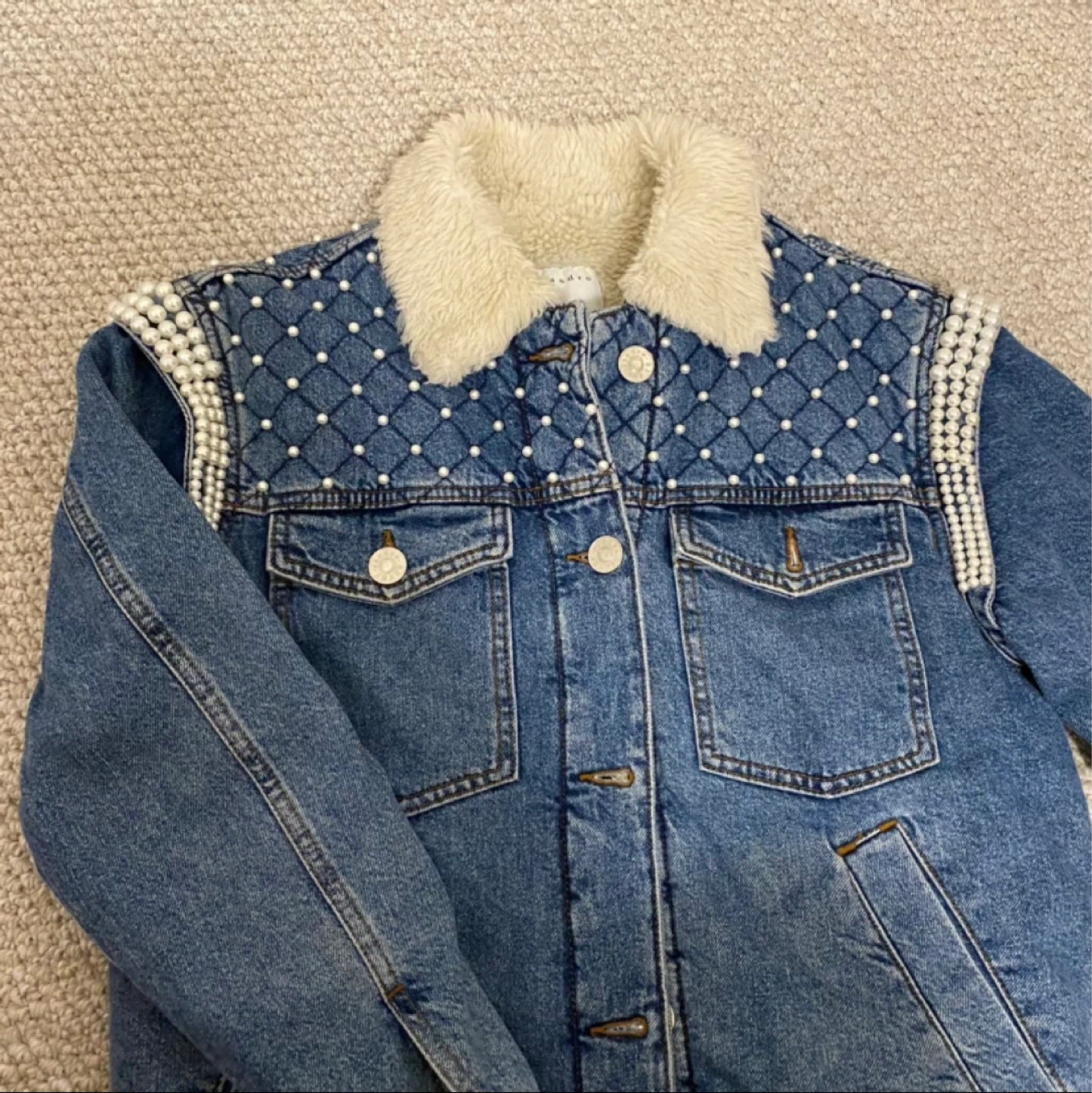 🏆 Sandro Denim Pearl Jacket - photo 3