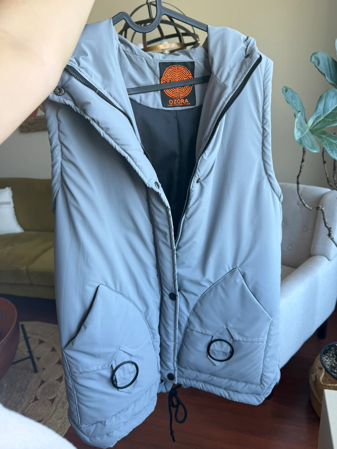 Ozora Puffer Vest - Grey