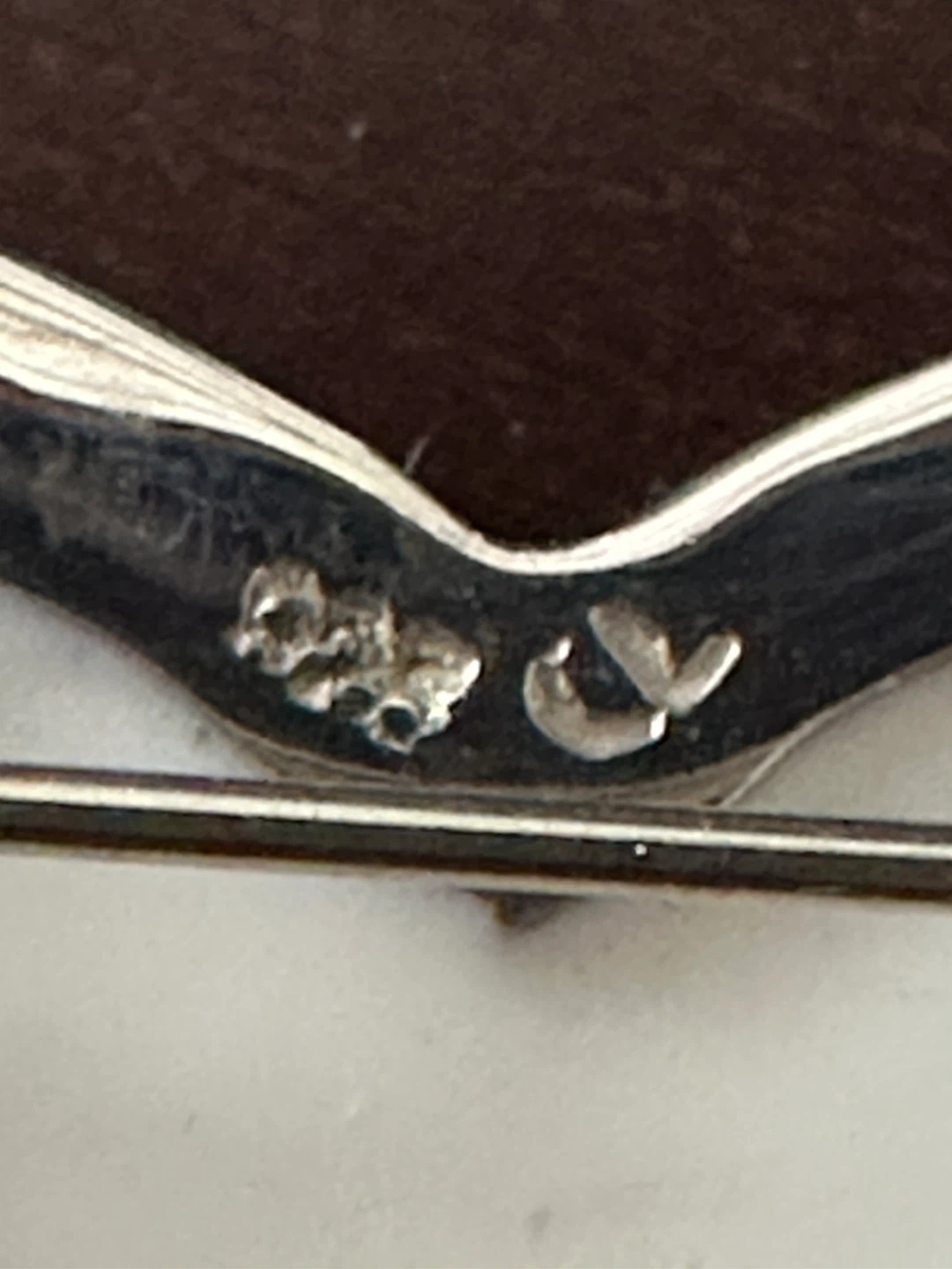 Vintage Heart Shaped Mother of Pearl Brooch - photo 3