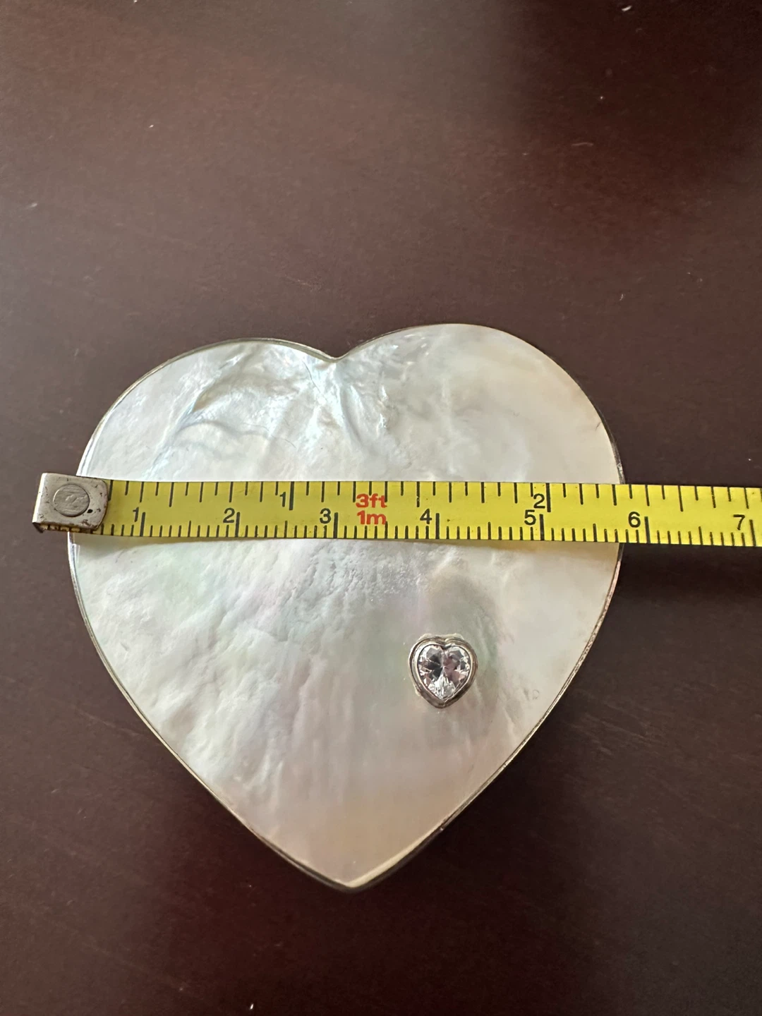 Vintage Heart Shaped Mother of Pearl Brooch - photo 5