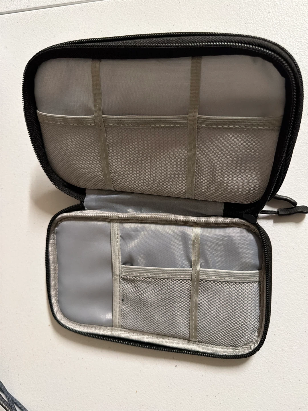Black Electronics Organizer Pouch