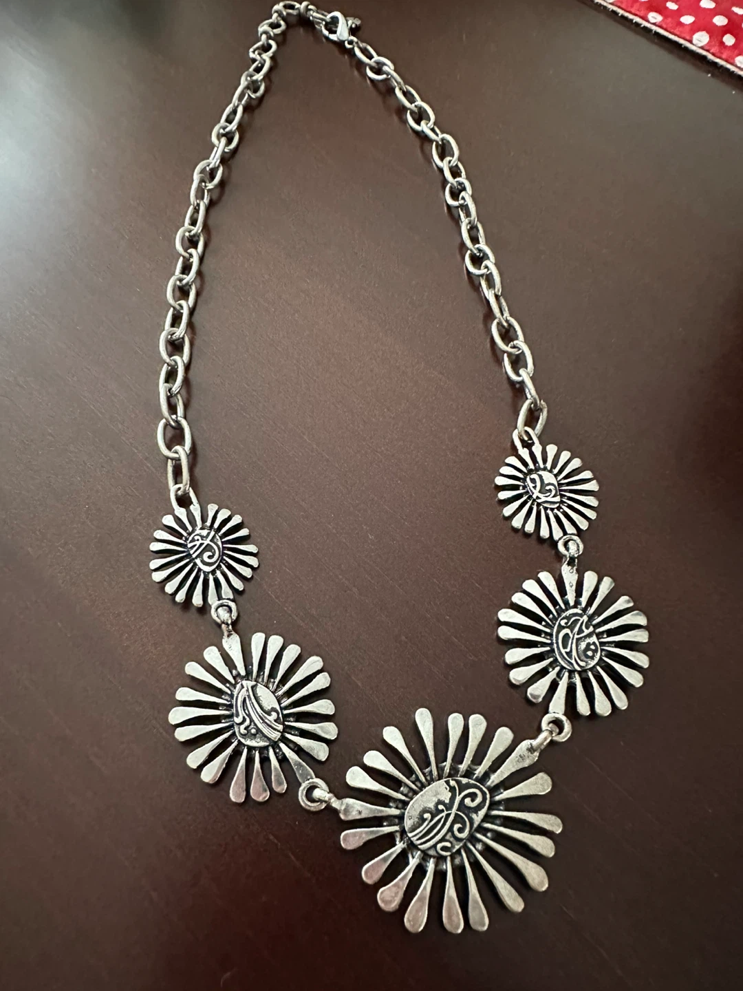 Sunflower statement necklace-double sided - photo 2