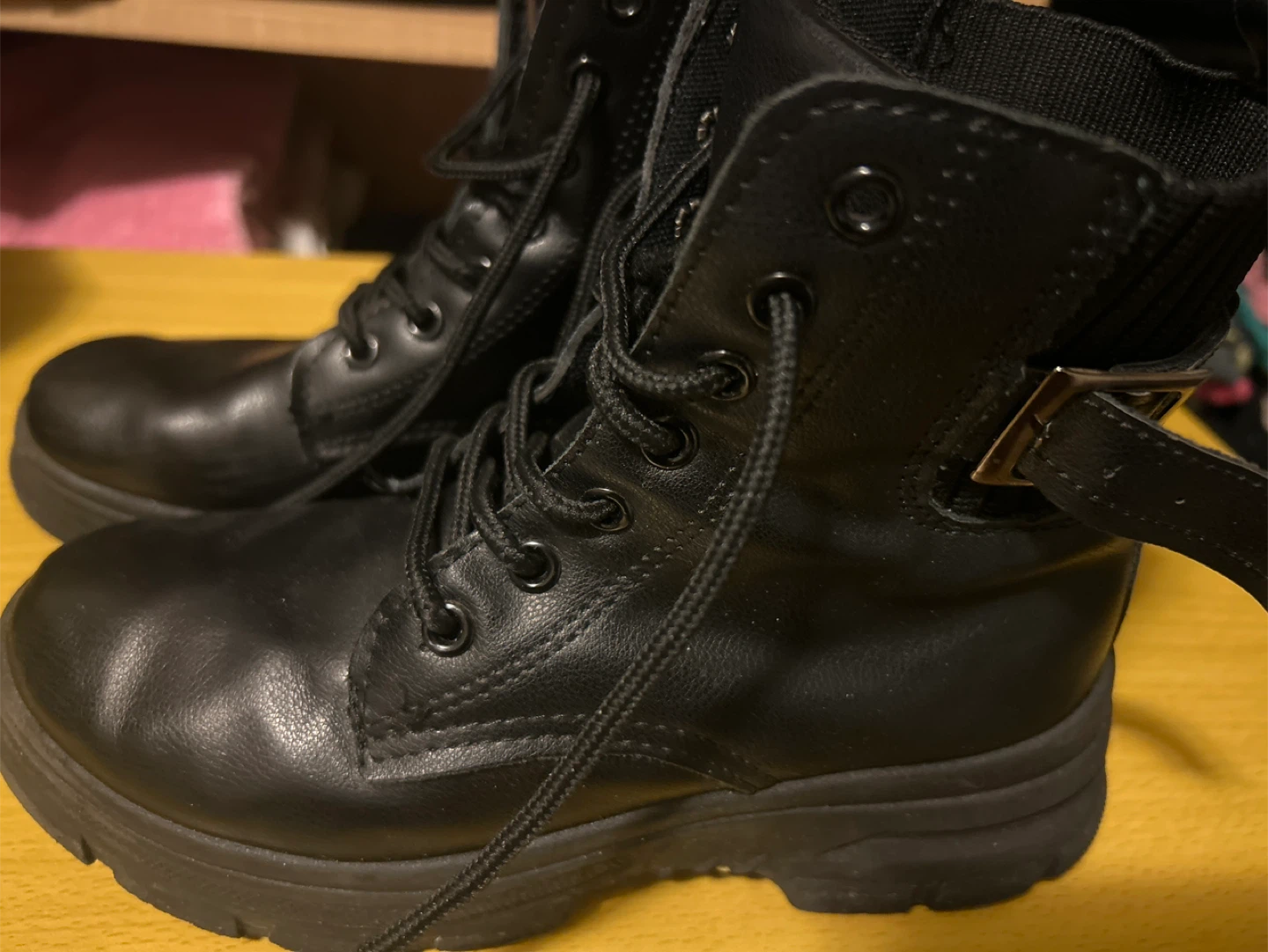 Black Combat Boots Size 37🏆 - photo 2