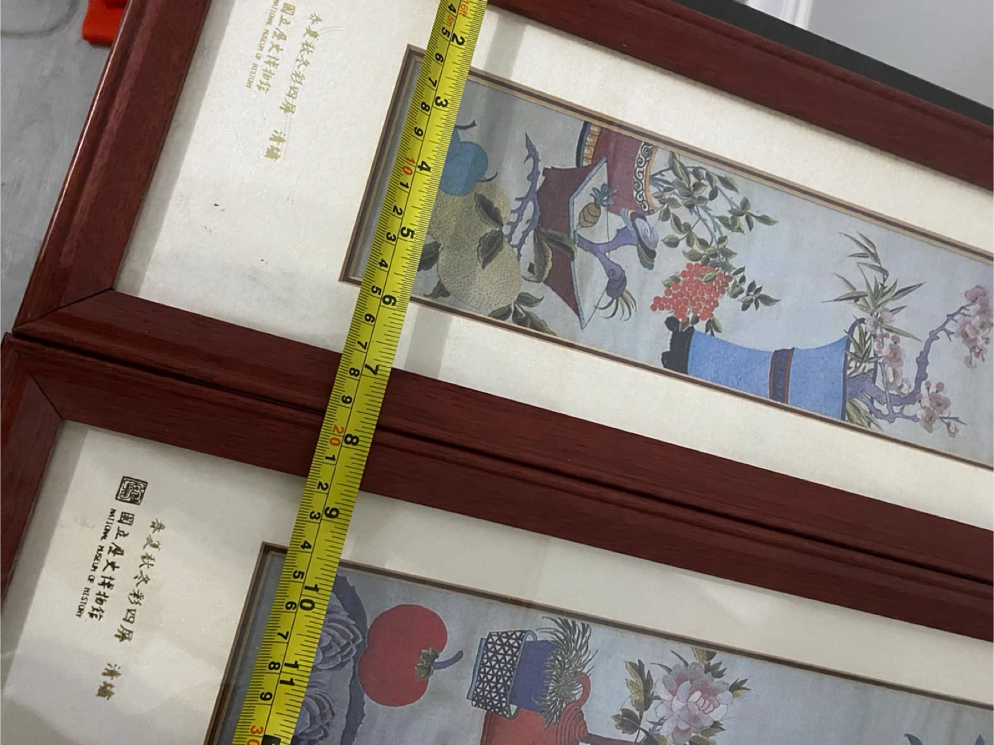 Set of 4 Framed Chinese Wall Art Panels (4 seasons). - photo 4