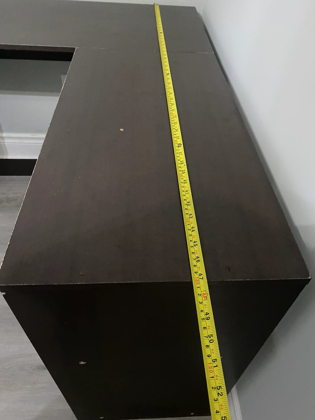 Dark Brown L-Shaped Desk - photo 4