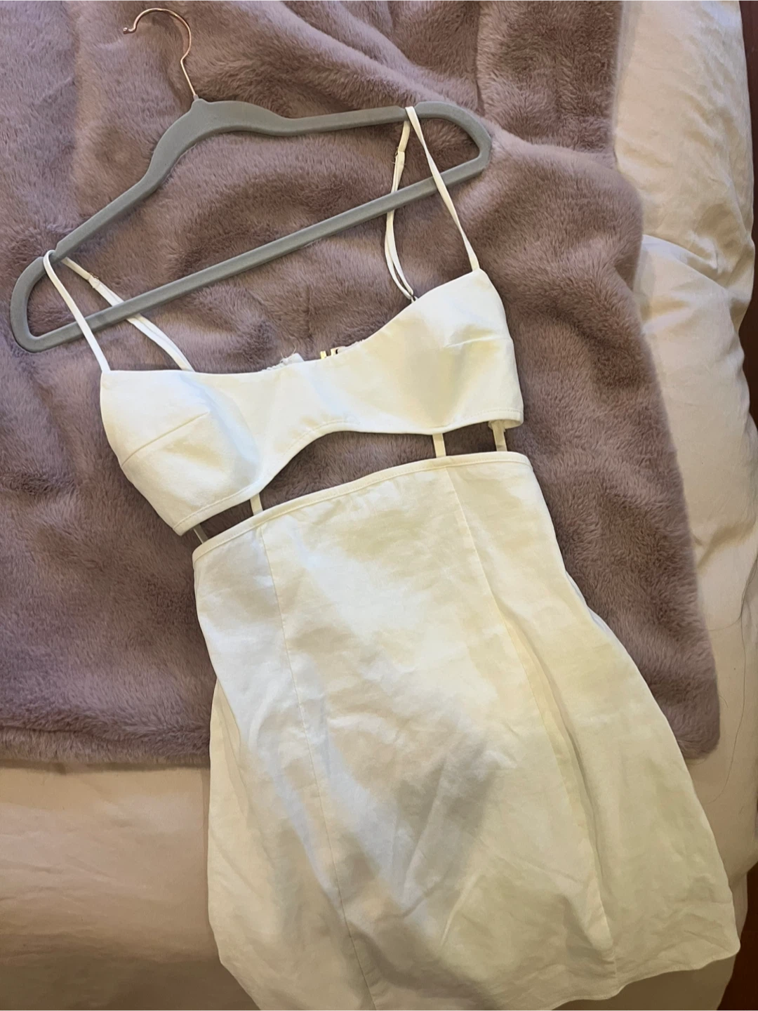 White Cut-Out Mini Dress brand new size small - photo 3