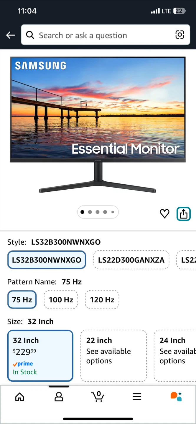 Samsung 32" Essential Monitor LS32B300NWNXGO 75Hz - photo 3