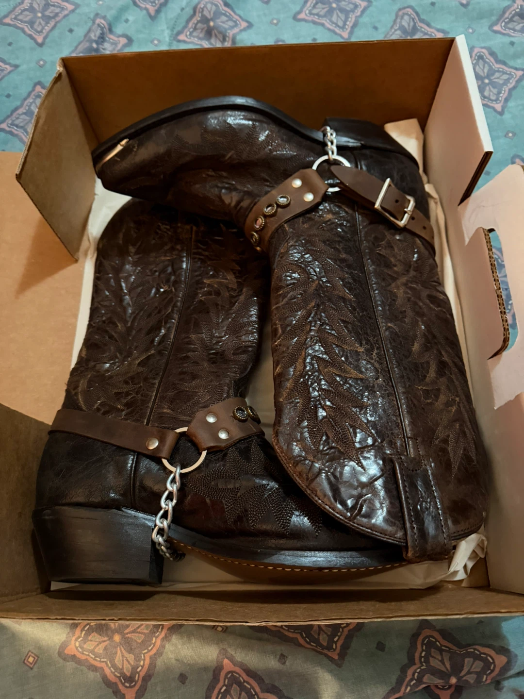 West Canada Boots Brown Leather Cowboy Boots