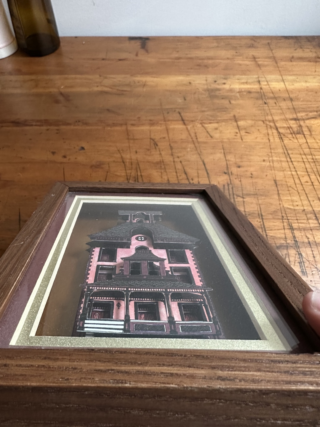 CHRIS HOBBS DESIGNS Pink Victorian Home 3D Art Shadow Box - photo 4