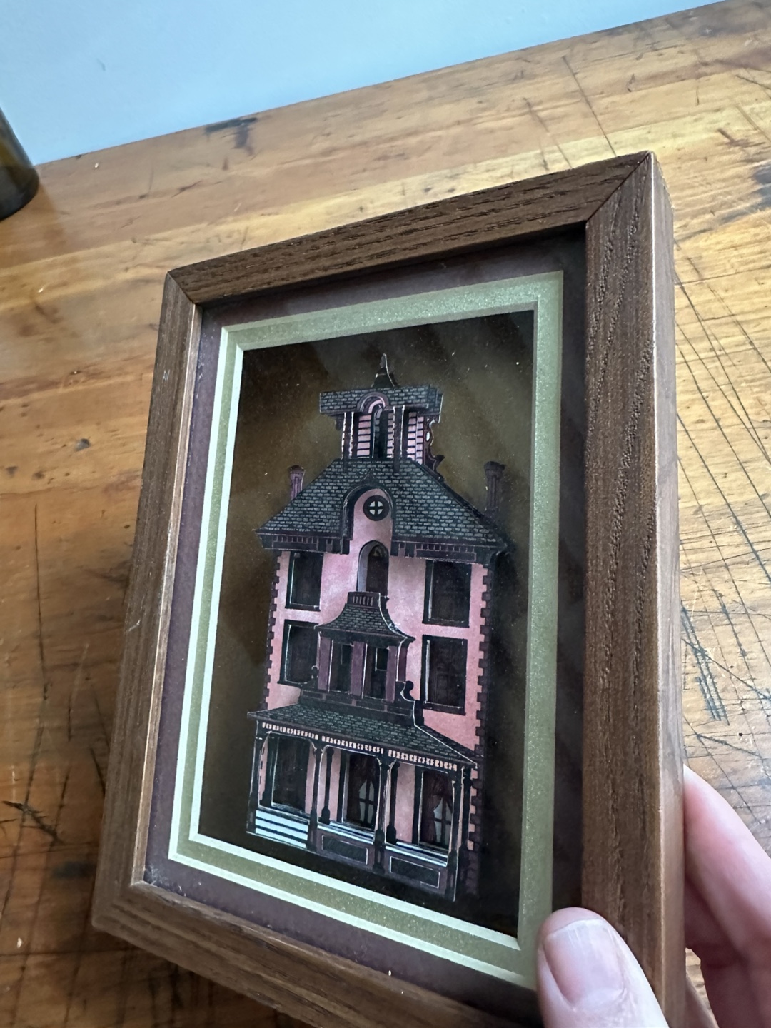 CHRIS HOBBS DESIGNS Pink Victorian Home 3D Art Shadow Box - photo 3