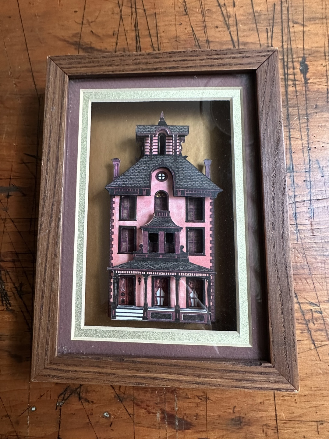 CHRIS HOBBS DESIGNS Pink Victorian Home 3D Art Shadow Box - photo 2