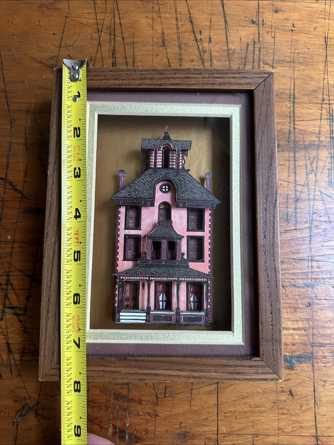CHRIS HOBBS DESIGNS Pink Victorian Home 3D Art Shadow Box - photo 5