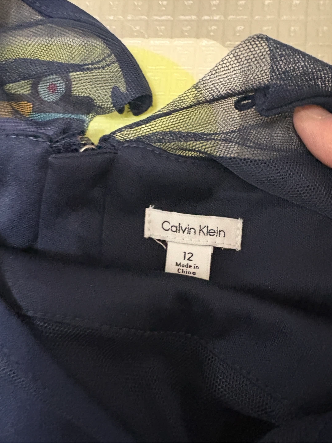 ❤️Calvin Klein Navy Blue Mesh Dress - Size 12 - photo 2