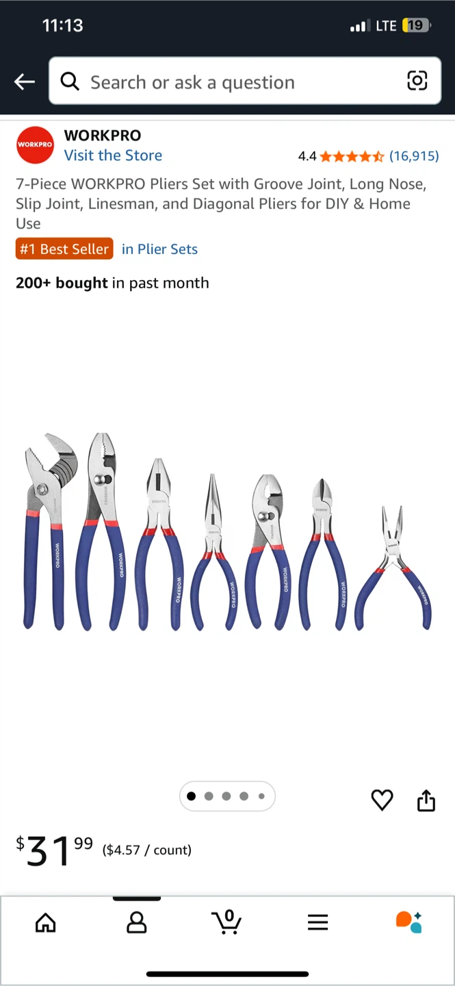WORKPRO 7-Piece Plier Set - photo 2