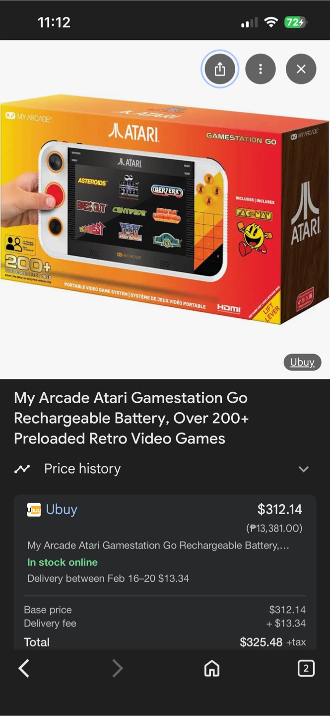 My Arcade Atari Gamestation Go Portable Video Game System
