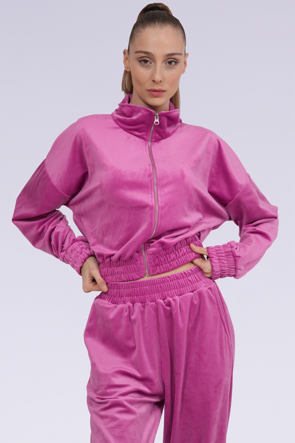 🏆Velour Tracksuit Set - Pink - photo 2