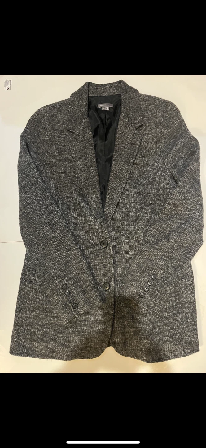 Vince Grey Tweed Blazer - Size 12